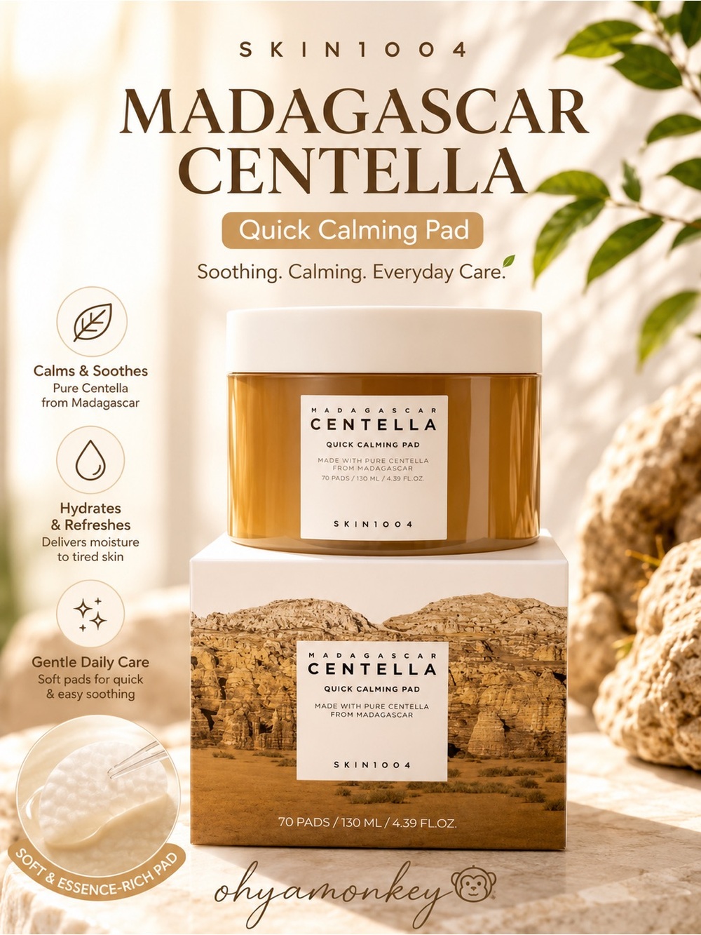 SKIN1004 Madagascar Centella Quick Calming Pad 70 Pads
